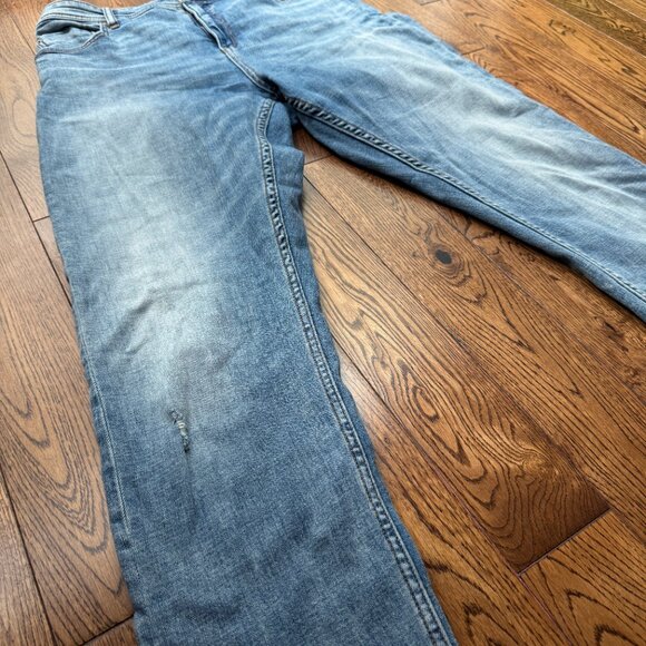 Anthropology Pilcro Jeans Womens Size 31T Slim Straight Distressed Silk Cuffed - Picture 4 of 14